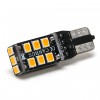 LED Glassockel T10 WY5W W2,1x9,5d 15x 2835 SMD Orange T10 Canbus